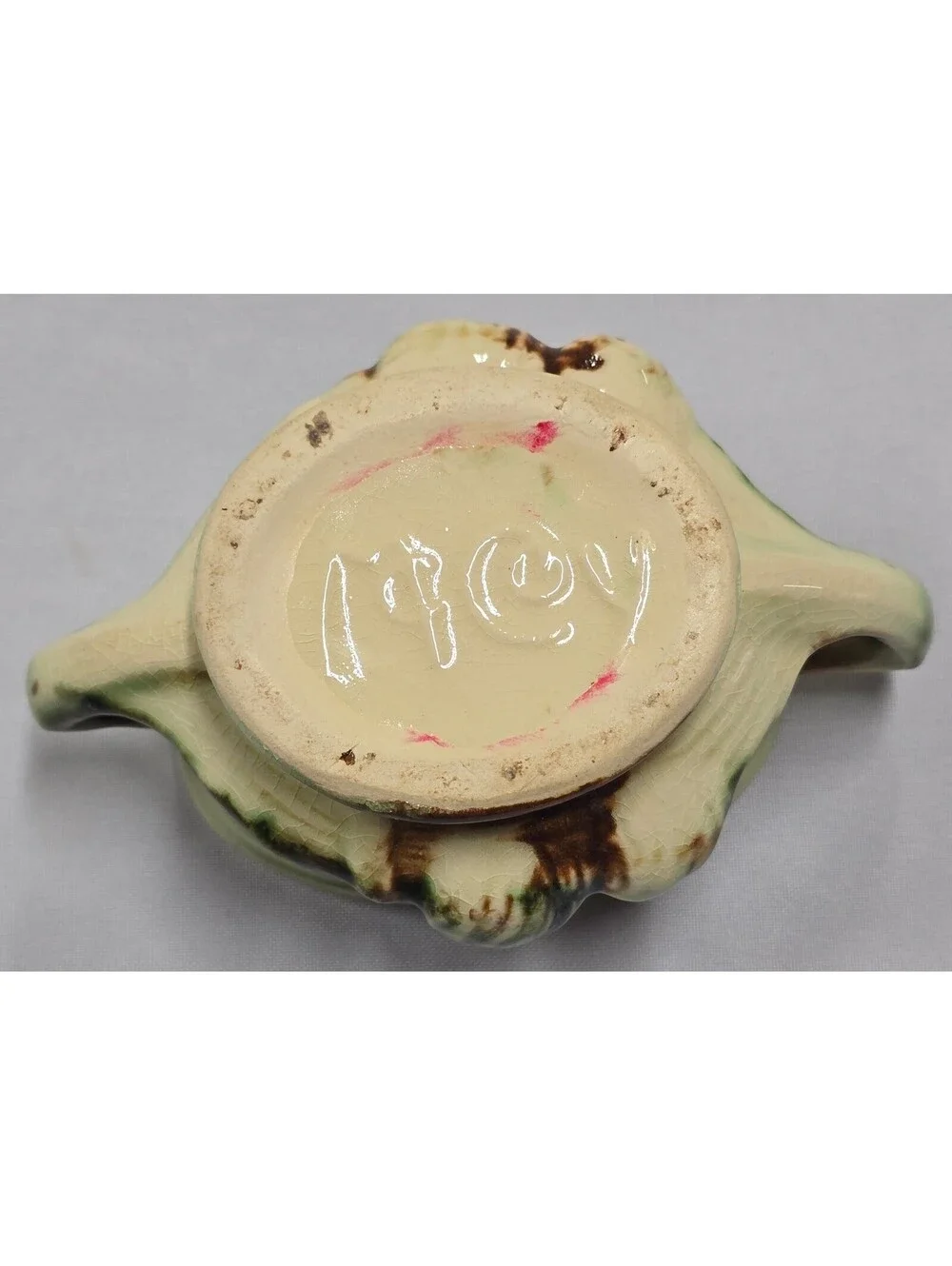 McCoy Pottery Pine Cone Tea Set: Teapot, Creamer, and Sugar Bowl Ex, Condition